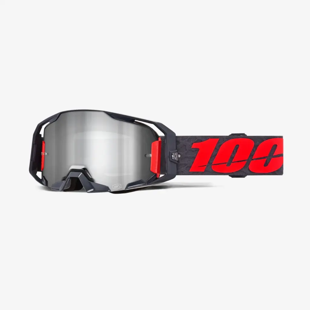 GOGGLE 100% ARMATIC TURO LENTE SILVER ESPEJO