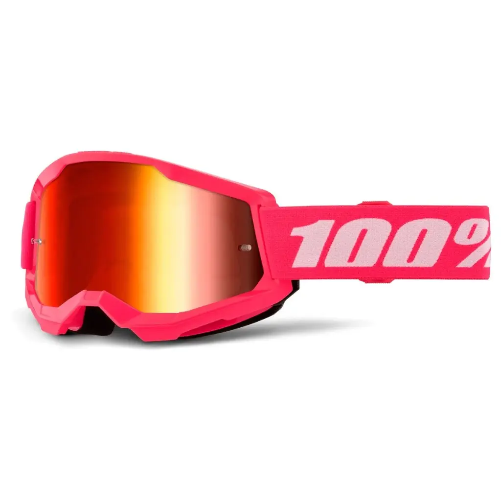 GOGGLE 100% STRATA 2 ROSA LENTE ROJO ESPEJO