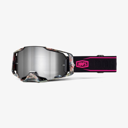 [50005-00035] GOGGLE 100% ARMEGA SARCELLE LENTE SILVER ESPEJO