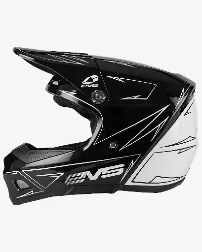 [HE21T3P50-WH-S] CASCO DE NIÑOS EVS T3 HELMET 50-50 BLACK WHITE